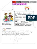 Sesión de Tutoría Primer Dia de Clase