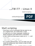 CST8177 - Linux II: Shell Scripting Todd Kelley