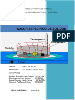 Informe de Laboratorio CALOR ESPECÍFICO DE SOLIDOS