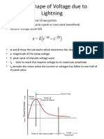 Wave Shape of Voltage Due To Lightning