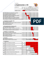 Cronograma para Implementar o 5S