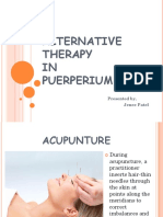 Alternative Therapy in Puerperium