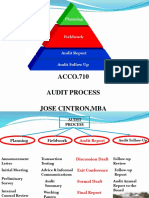 ACCO.710 Audit Process Jose Cintron, Mba: Planning