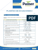 Pamer - Razonamiento Matemático - Planteo de Ecuaciones