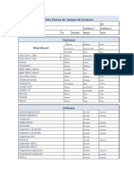 Ficha Técnica de Equipos de Computo