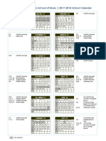 New Heart Christian School of Music - 2017-2018 School Calendar