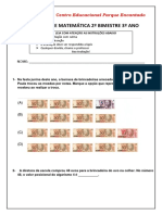 Prova de Matemática 2º Bimestre 3º Ano P.E