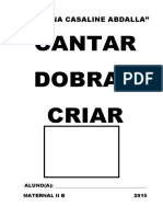 Musicas - Cantar Dobrar Criar