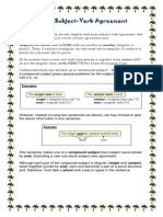 Examples of Subject-Verb Agreement: Subjects and Verbs Must AGREE With One Another in Number (Singular or