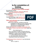 Criteria For Completion of Testing: Musa and Ackerman