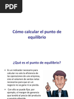 Como Calcular El Punto de Equilibrio