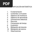 Mis Planificación Matemática