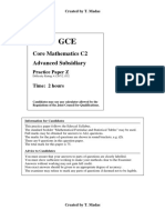 Iygb Gce: Core Mathematics C2 Advanced Subsidiary