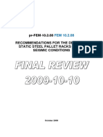 FEM-10-2-08 2009-10-10 Static Steel Pallet Racks Under Seismic Conditions PDF