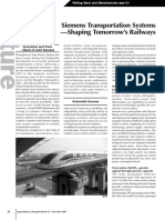 Siemens Transportation Systems - Shaping Tomorrow's Railways: Innovation and Trust - Basis of Joint Success