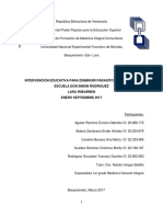 Intervención Educativa para Disminuir Parasitosis Intestinal