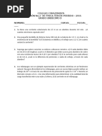 Evaluación de Física No. 2 Undécimo Grado Tercer Período