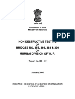 Non Destructive Testing BRIDGES NO. 355, 366, 388 & 390 Mumbai Division of W. R