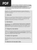 6 Pasos para La Segmentación de Un Mercado