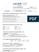 Examen Final Ingles Pre-Intermediate Face To Face 1