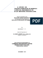 A Study On Housing Finance Services in Kerala With Special Reference To HDFC and Lic Housing Finance LTD