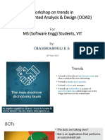 Workshop On Trends in Object Oriented Analysis & Design (OOAD)