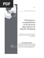 Patriotismo y Cosmopolitismo en Los Procesos Democráticos de Martha Nussbaum