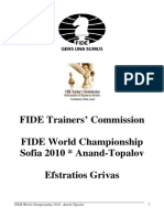 FIDE Trainers' Commission FIDE World Championship Sofia 2010 Anand-Topalov Efstratios Grivas