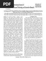 An Integrated PV Based DVR For Power Quality Improvement in Distribution System