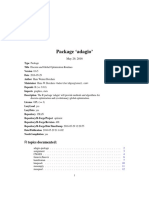 Package Adagio': R Topics Documented