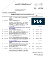 Catálogo de Conceptos Con Precios Unitarios (Documento No. 14)