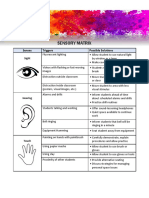 Sensory Matrix PF