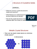 Structure of Crystalline Solid