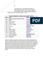 Proposed Designations, Capitals, and Geographic Extents Letter State Capital M A B C D E F G H I J K