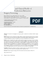 Demographic and Clinical Profile of Patients Who Underwent Refractive Surgery Screening