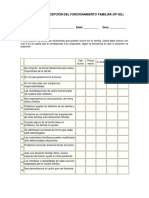 Escala para La Evaluación de La Percepción Del Funcionamiento Familiar FF-SIL