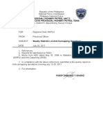 Weekly Statistics On Anti-Carnapping Operations