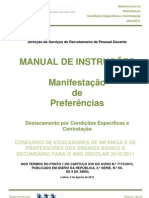 Manual de Manifestação de Preferências - Contratação e DCE