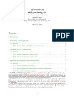 Exercises On Multiple Integrals