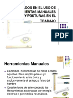 Cuidados en El Uso de Herramientas Manuales y Posturas en El