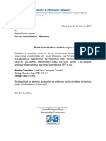 Modelo de Carta - Descuento CBA Oscar R