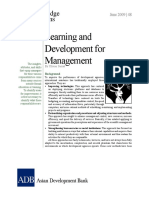 Learning and Development For Management