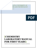 Chemistry Practicals First Years