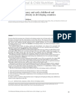 Nutrition in Pregnancy and Early Childhood and Associations With Obesity in Developing Countries