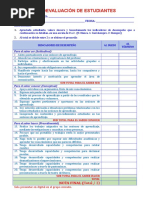 Autoevaluacion de Estudiantes Didactica de Comunicacion