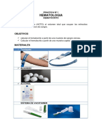 Practica #1 Hematologia - Hematocrito