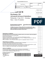 June 2015 QP - M1 Edexcel