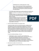 Análisis Microbiológico de La Carne Cruda de Res y Cerdo