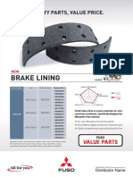 Fuso Value Parts Brake Lining