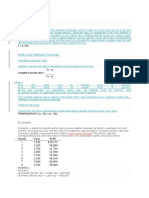 High-Low Method Formulas